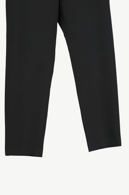 Veronica Beard Renzo Black & Gold Crest Button Cropped Slim-Leg Pants
