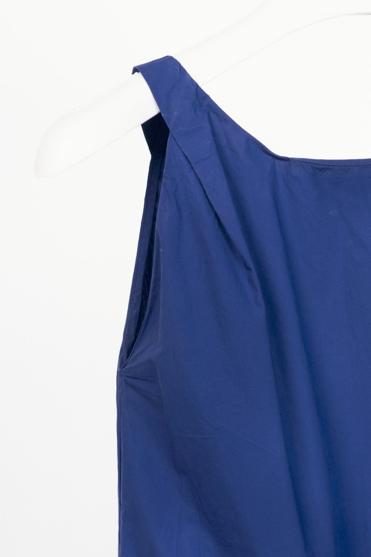 Sofie D’Hoore Indigo Cotton-Poplin Pleated Tank