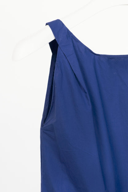 Sofie D’Hoore Indigo Cotton-Poplin Pleated Tank