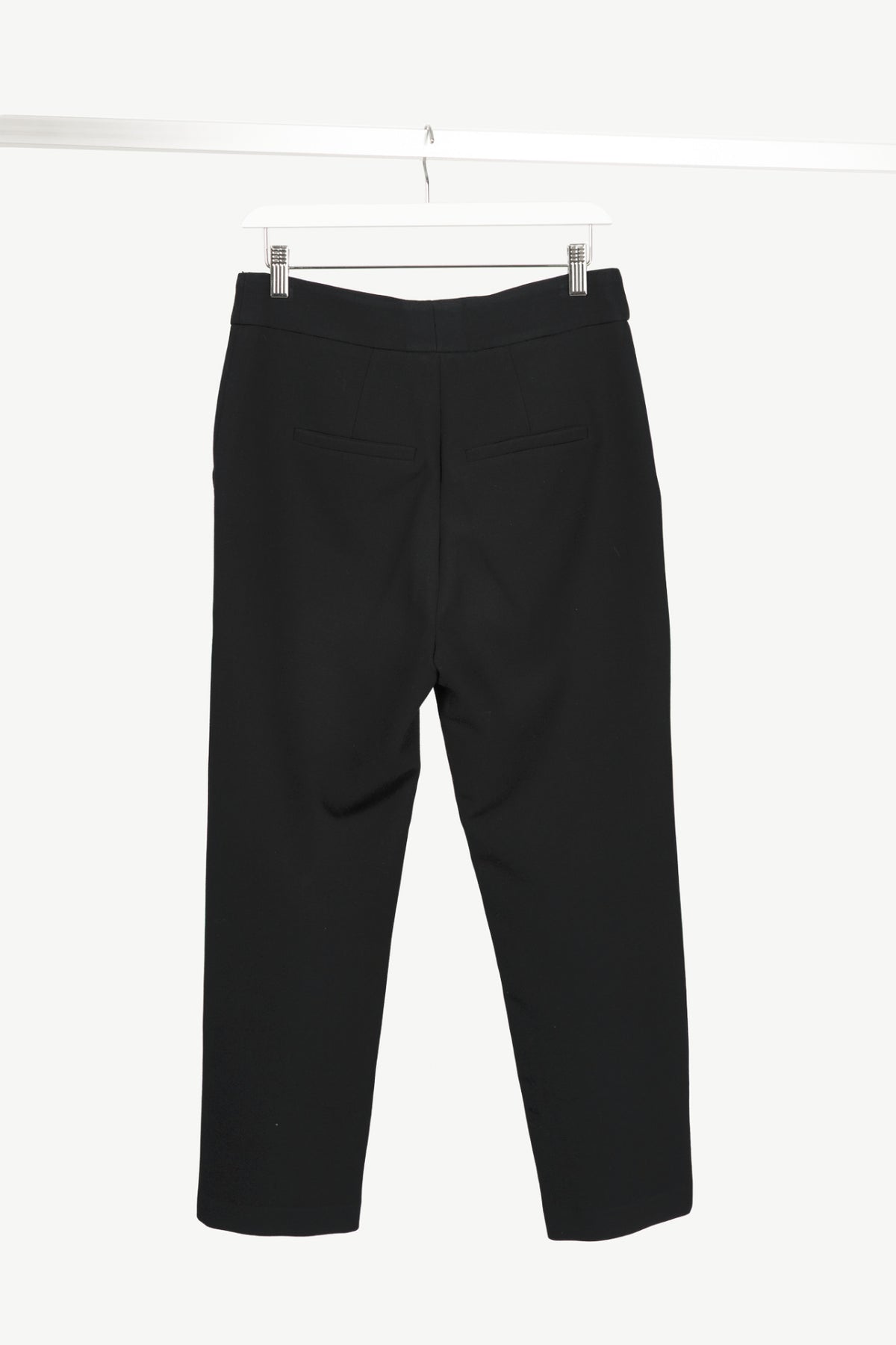 Veronica Beard Renzo Black & Gold Crest Button Cropped Slim-Leg Pants