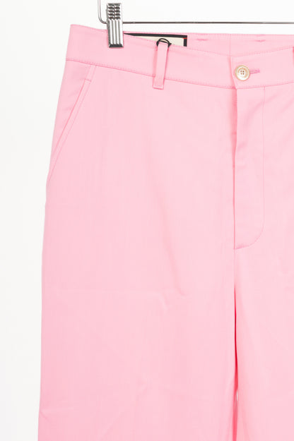 Gucci Pink Wool-Blend Twill Straight-Leg Trousers