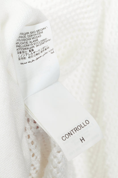 Brunello Cucinelli SS22 White Mesh-Knit Monili-Trim Bomber