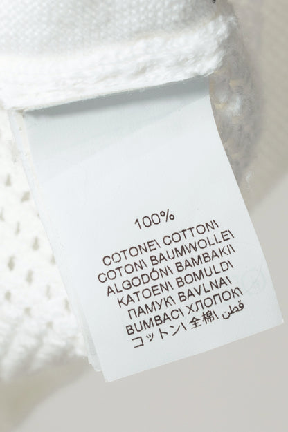 Brunello Cucinelli SS22 White Mesh-Knit Monili-Trim Bomber