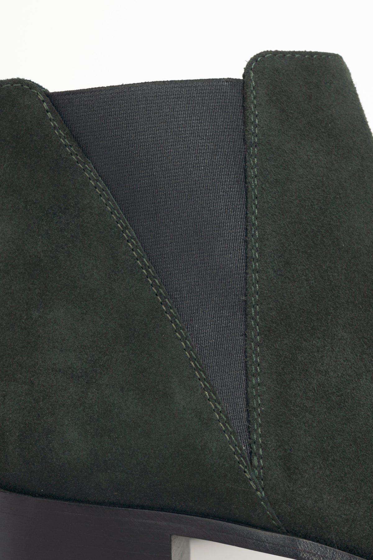 Acne Studios Jensen "Emerald Green" Suede Pointed-Toe Chelsea Boots