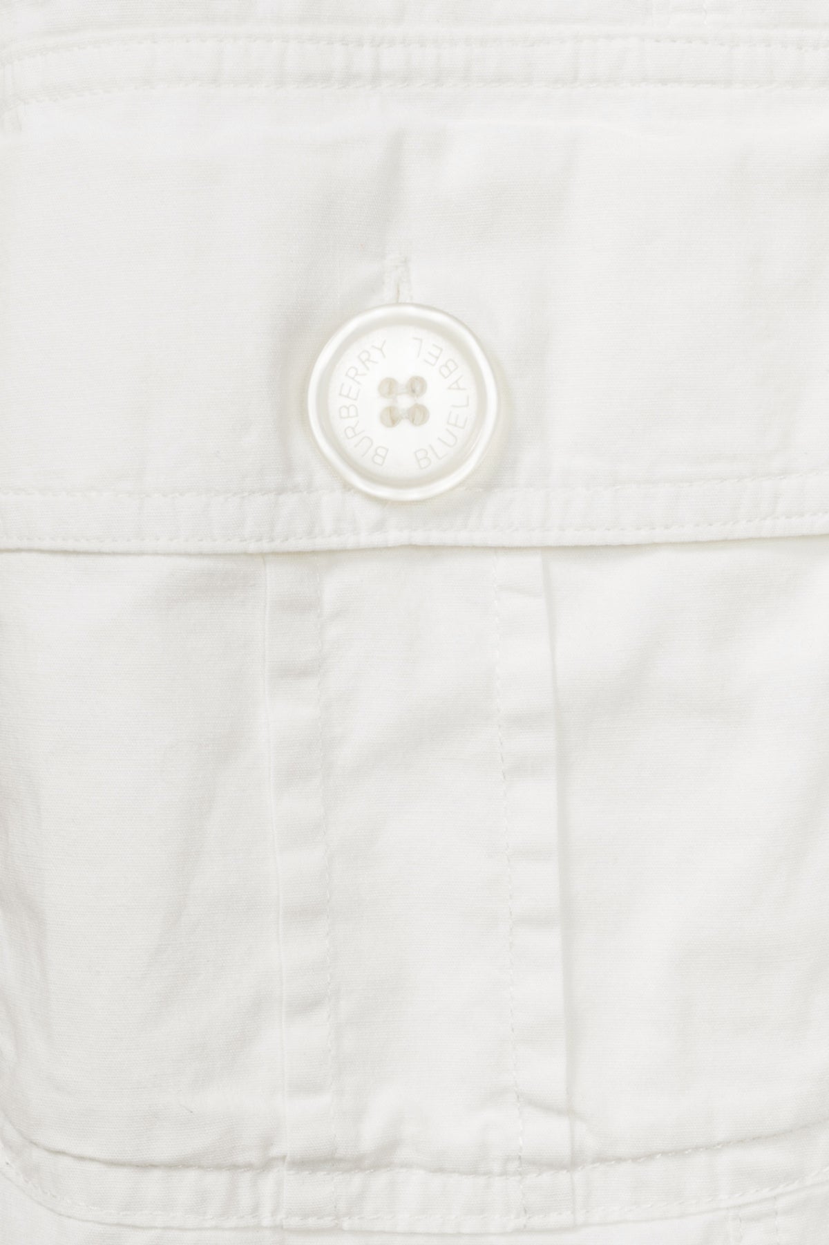 Burberry White Cotton-Poplin Utility Mini Shirt Dress
