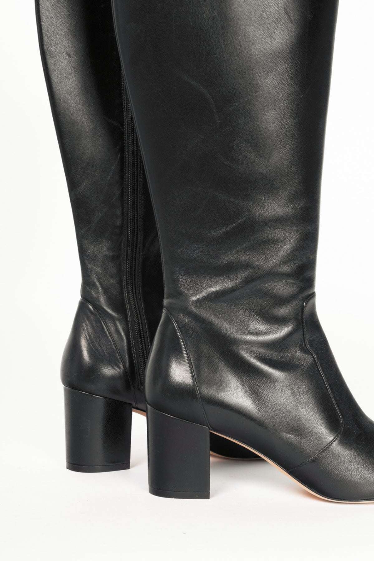 Stuart Weitzman Yuliana 60 Black Dress Nappa Knee-High Boots