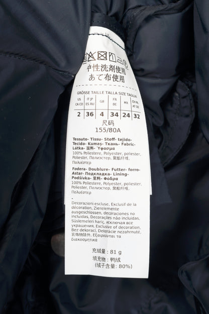 Weekend Max Mara Frutto Navy Hooded Quilted Down Puffer Vest