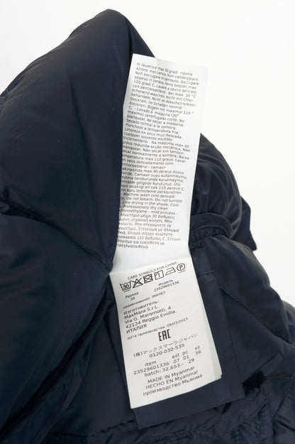 Weekend Max Mara Frutto Navy Hooded Quilted Down Puffer Vest