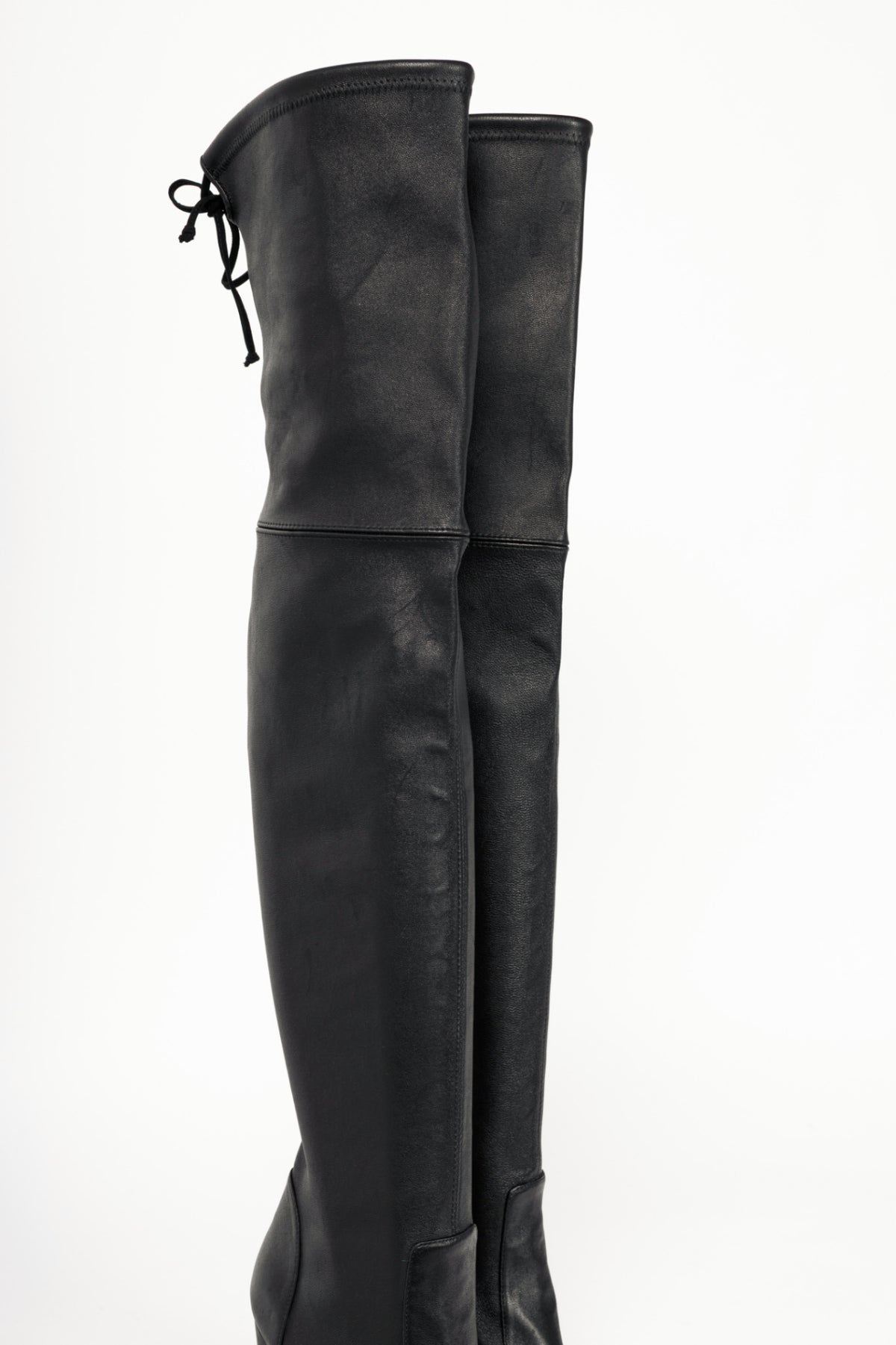 Stuart Weitzman Vidaland 100 Black Leather Thigh-High Boots