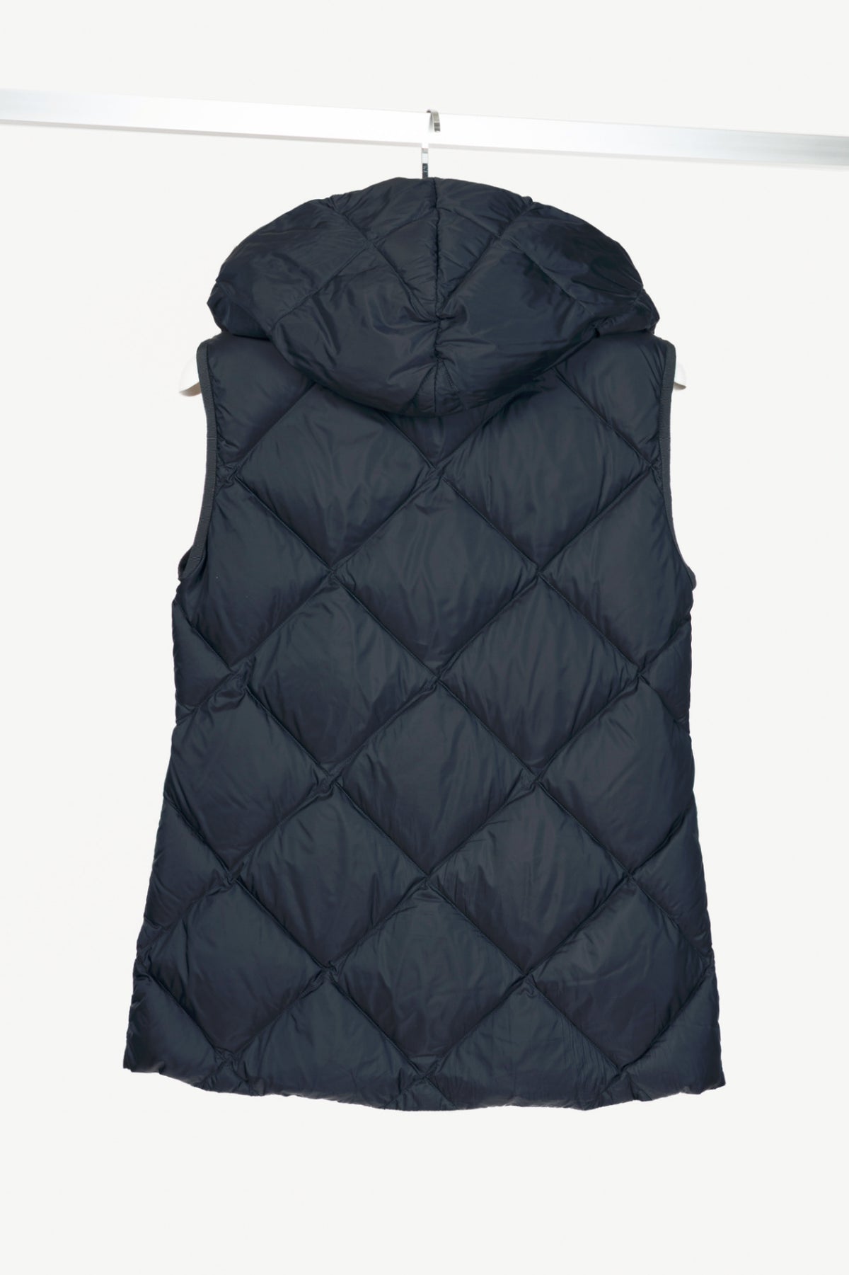 Weekend Max Mara Frutto Navy Hooded Quilted Down Puffer Vest