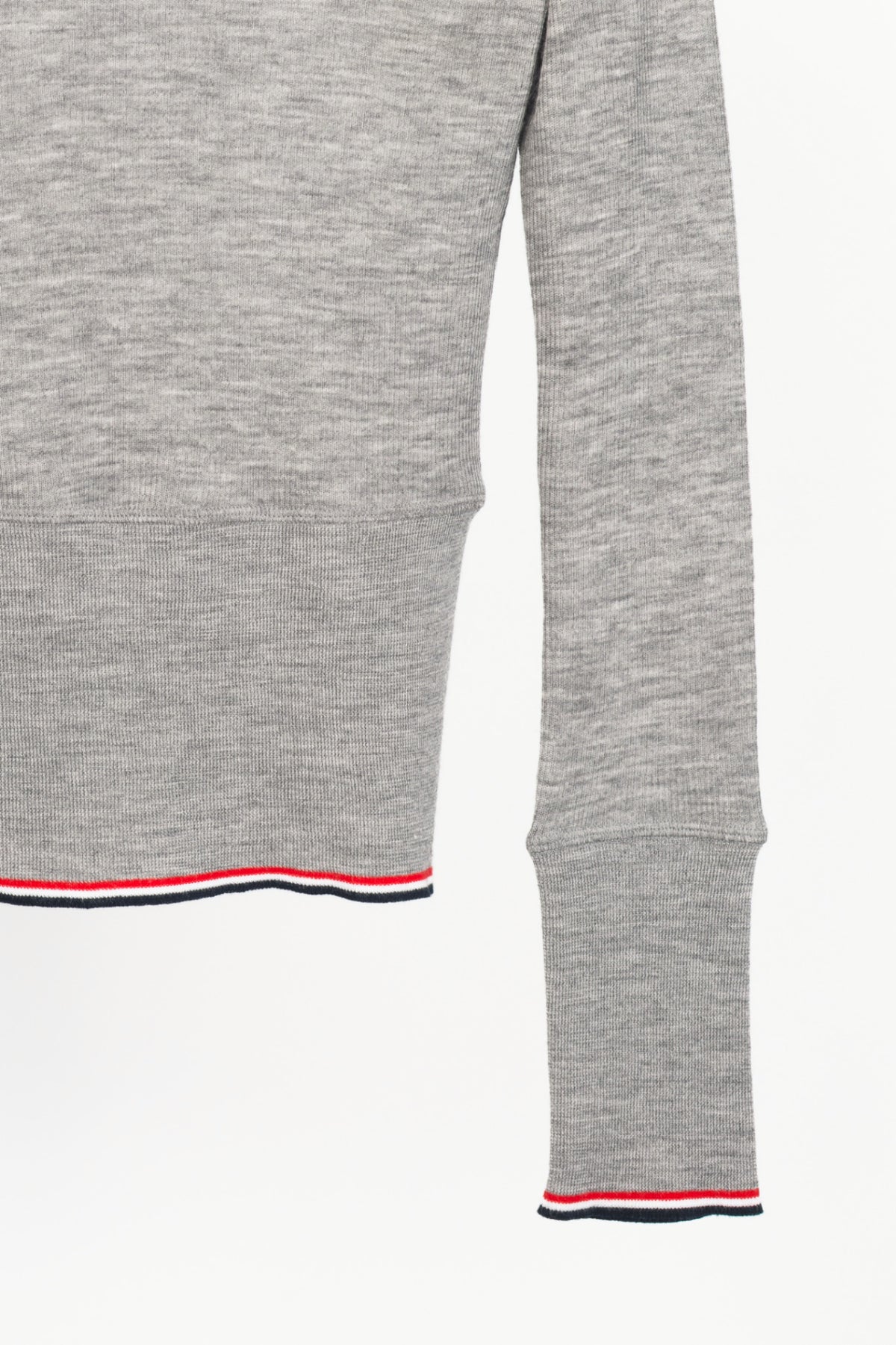 Thom Browne PF23 Grey Fine-Knit Rollneck Wool Sweater