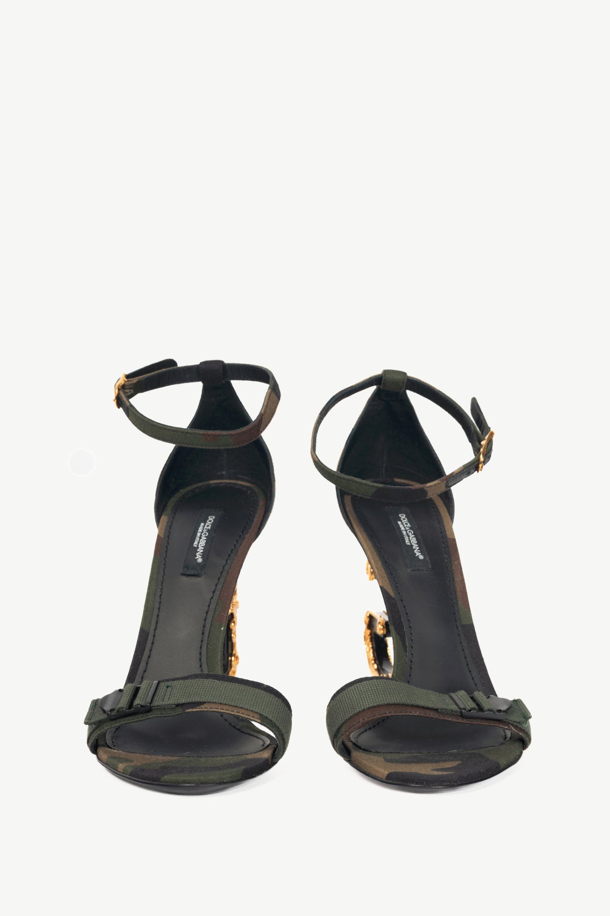 Dolce & Gabbana Camouflage Patchwork Baroque DG-Heel Sandals