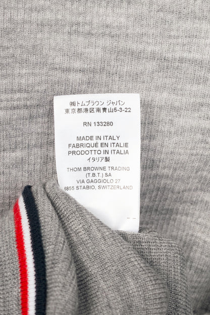Thom Browne PF23 Grey Fine-Knit Rollneck Wool Sweater