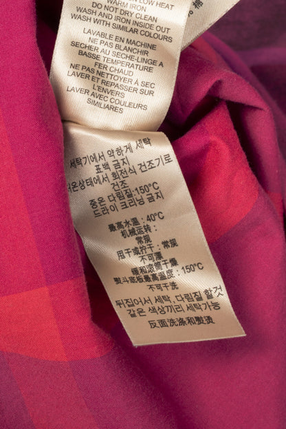 Burberry Brit Pink Check Cotton-Poplin Buttoned Tunic