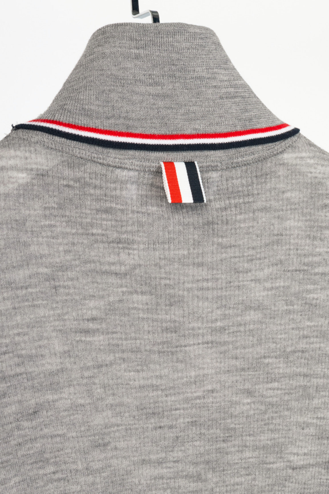 Thom Browne PF23 Grey Fine-Knit Rollneck Wool Sweater