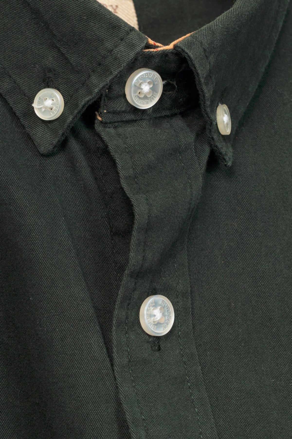 Burberry Brit Green Linen & Cotton-Twill Buttoned Shirt