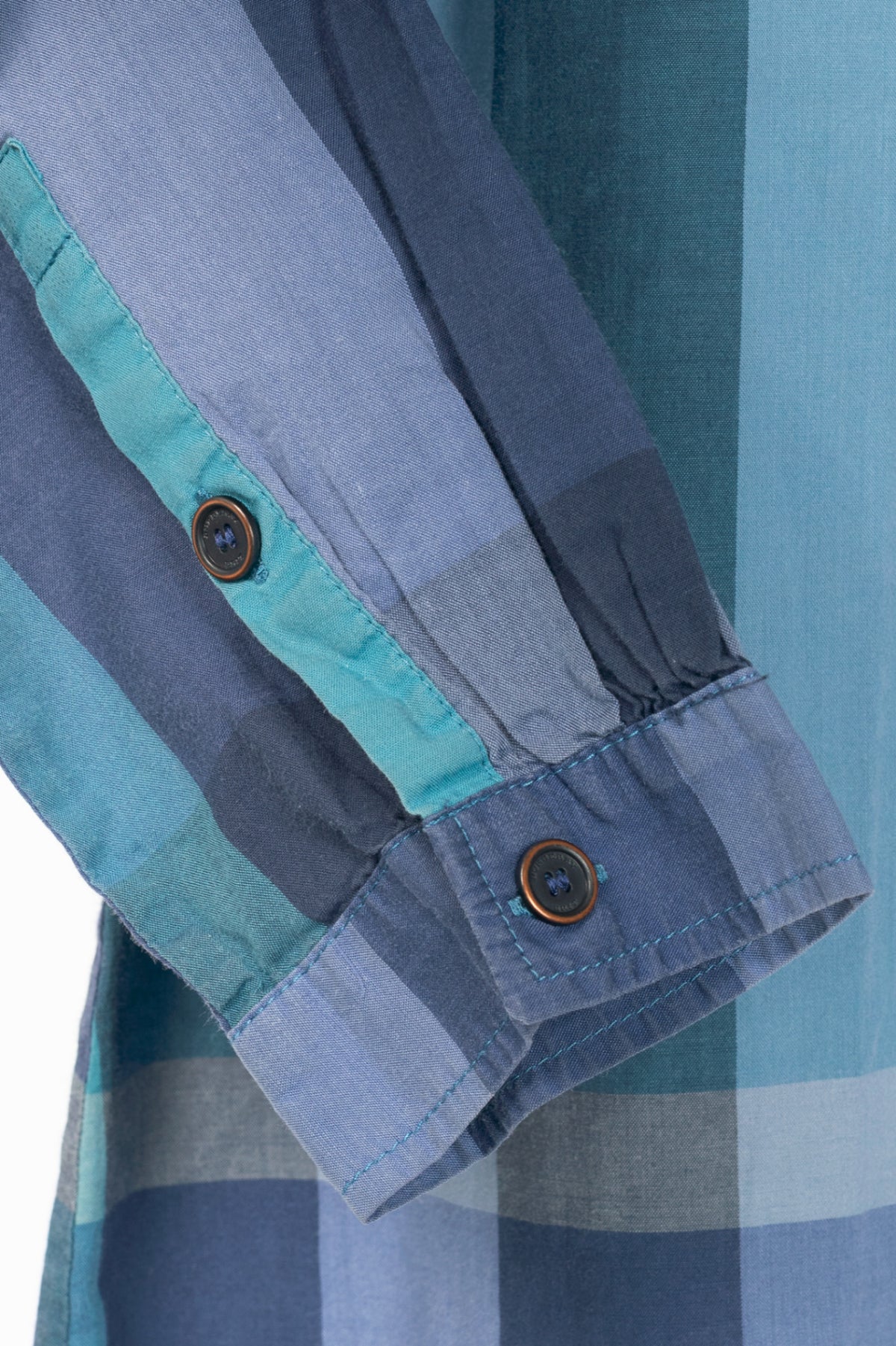 Burberry Brit Blue Check Cotton-Poplin Buttoned Tunic