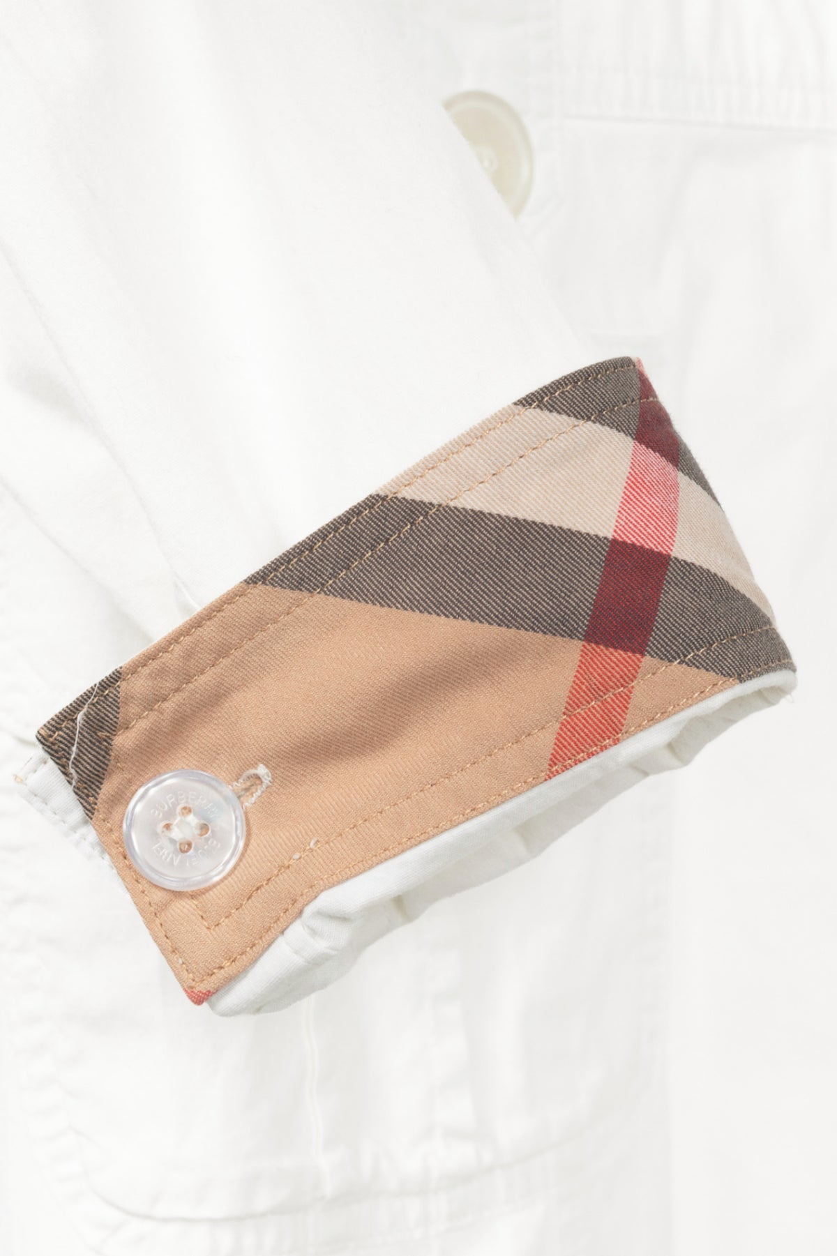 Burberry White Cotton-Poplin Utility Mini Shirt Dress