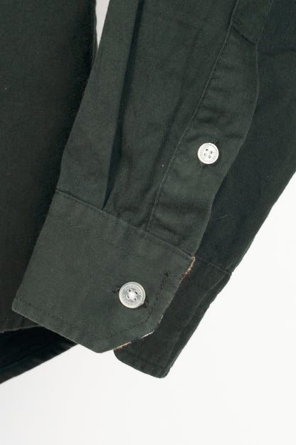 Burberry Brit Green Linen & Cotton-Twill Buttoned Shirt