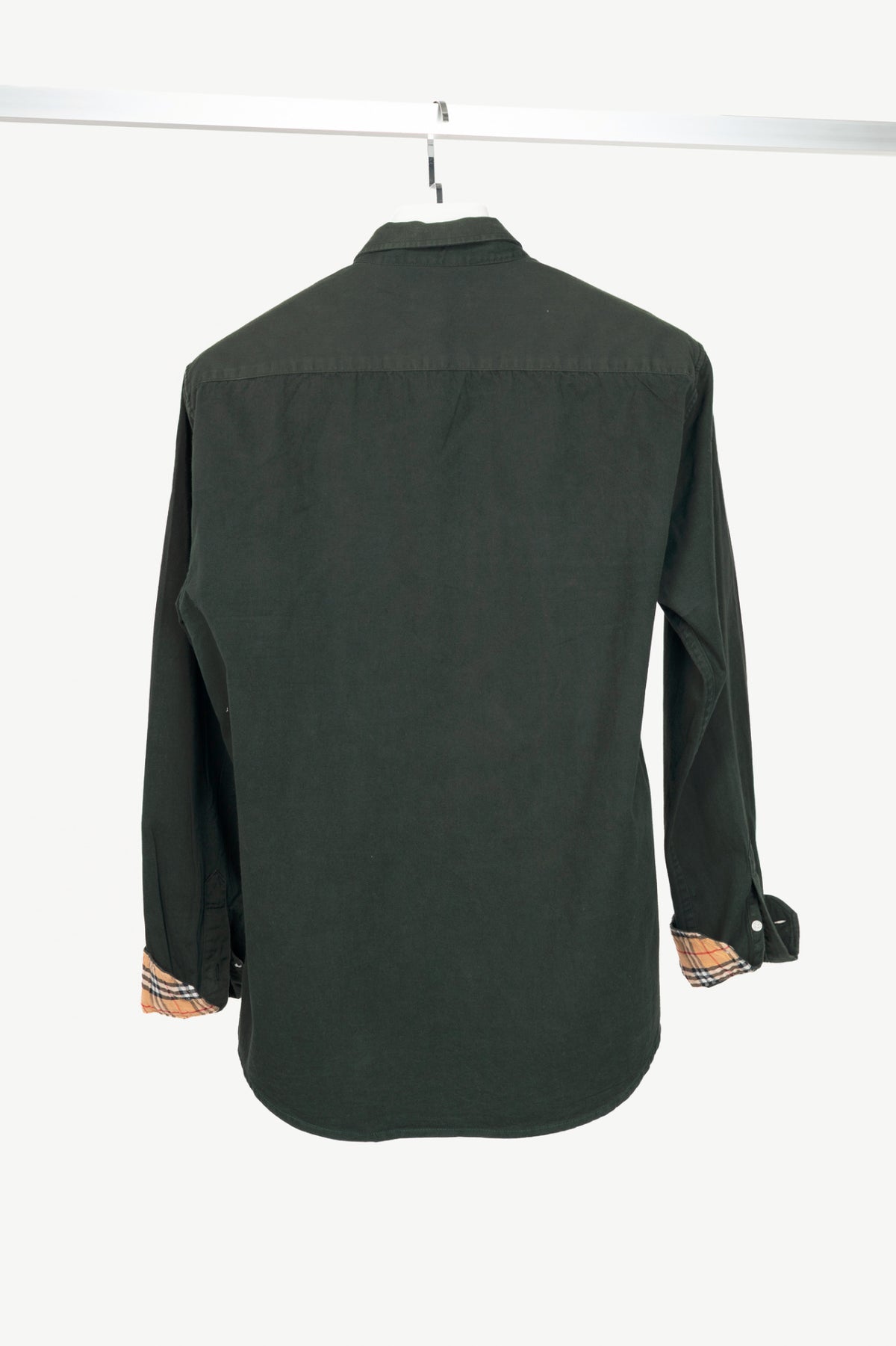 Burberry Brit Green Linen & Cotton-Twill Buttoned Shirt