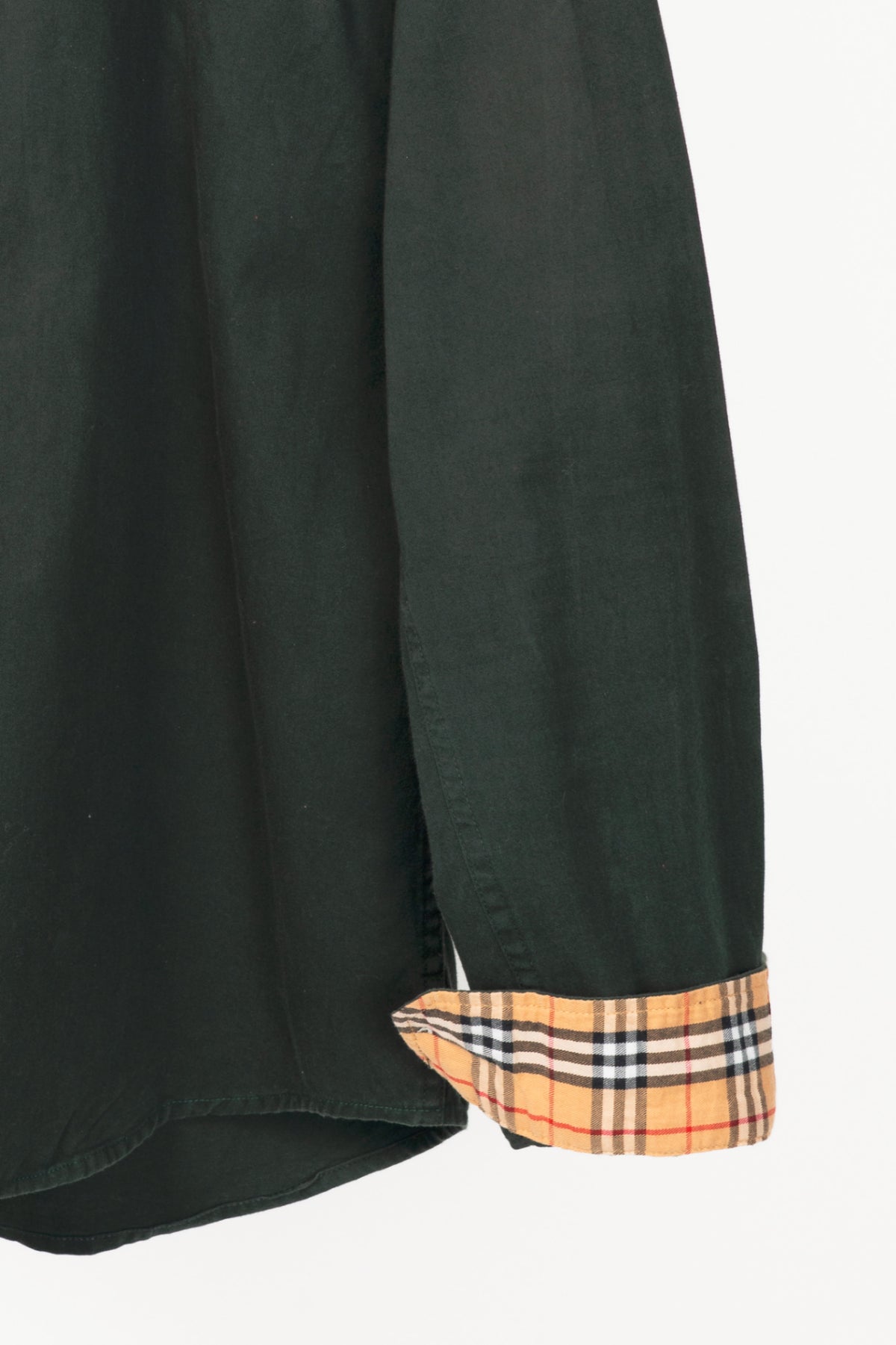 Burberry Brit Green Linen & Cotton-Twill Buttoned Shirt