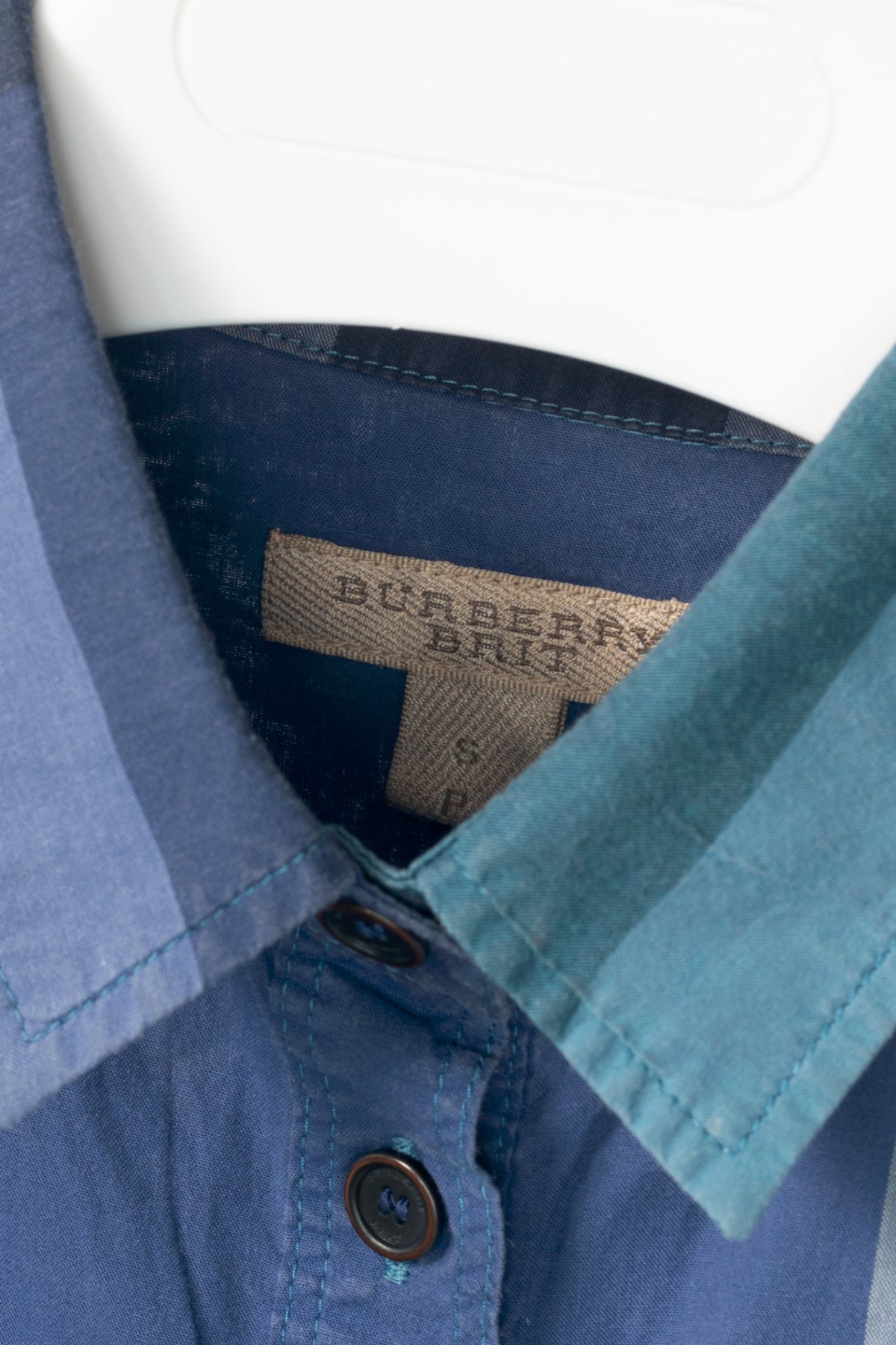 Burberry Brit Blue Check Cotton-Poplin Buttoned Tunic