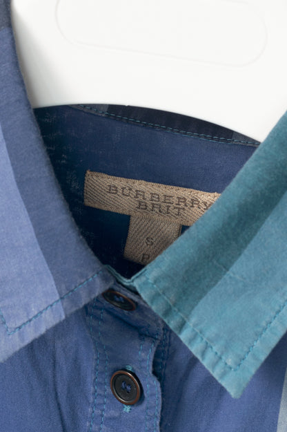 Burberry Brit Blue Check Cotton-Poplin Buttoned Tunic