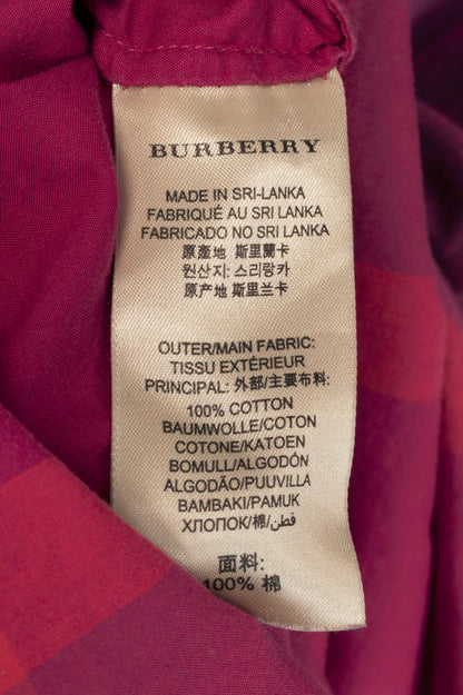 Burberry Brit Pink Check Cotton-Poplin Buttoned Tunic