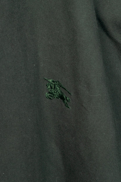 Burberry Brit Green Linen & Cotton-Twill Buttoned Shirt