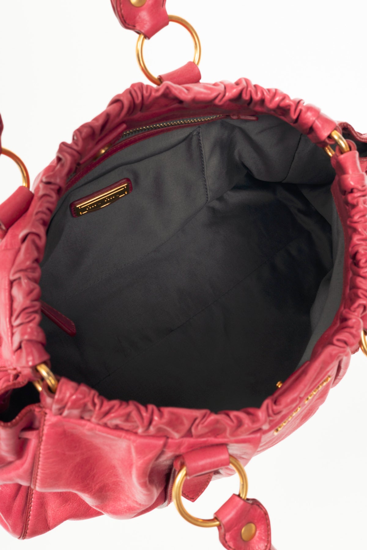 Miu Miu Pale Purple Drawstring Tie Satchel