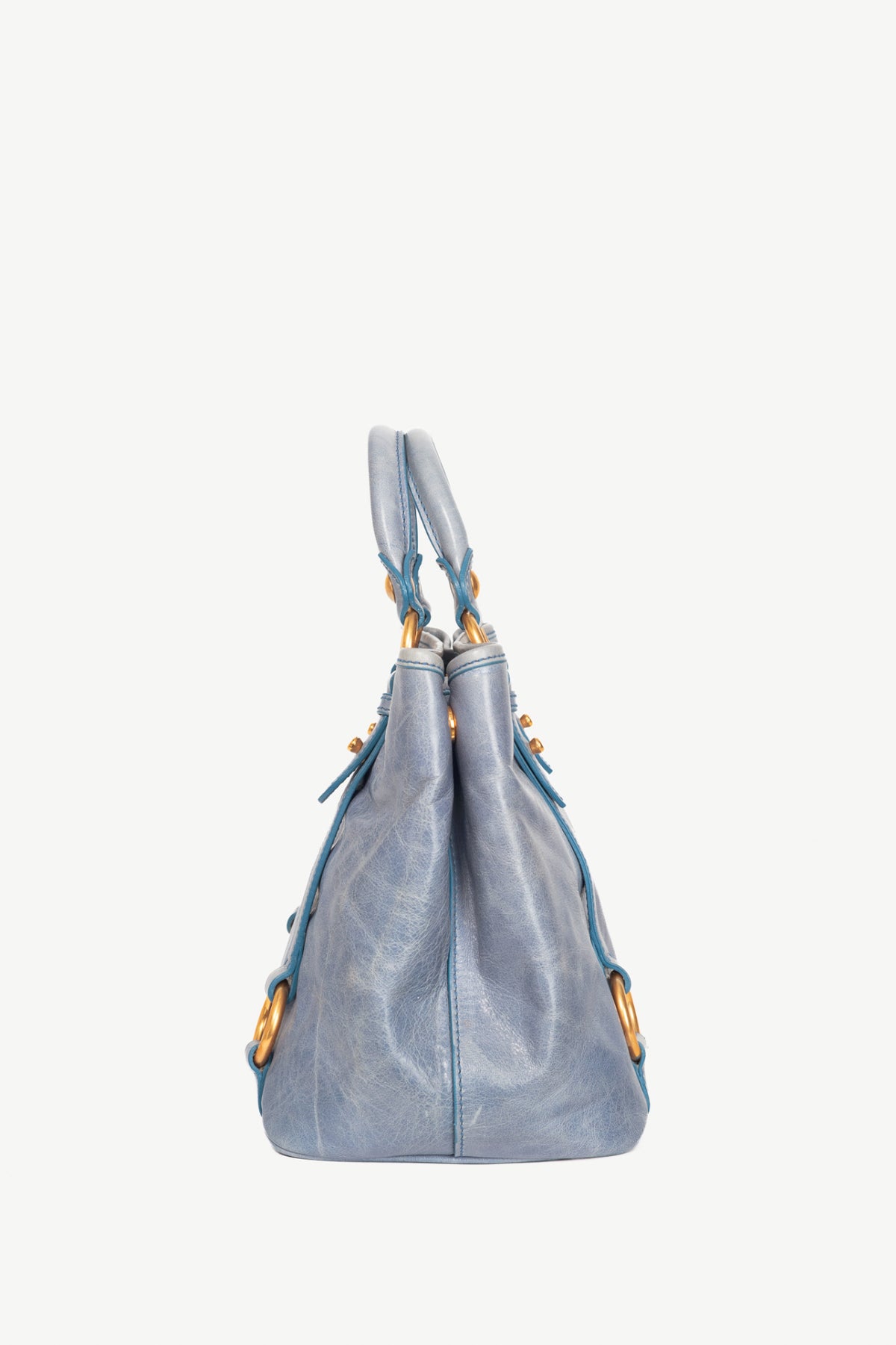 Miu Miu Bauletto Aperto Mare Vitello Shine Tote