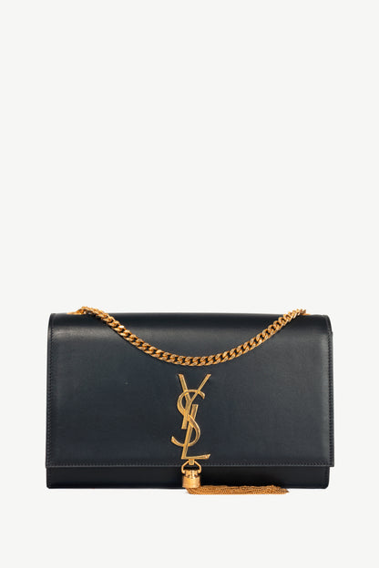 Saint Laurent Kate Medium Nero Leather YSL Monogramme Shoulder Bag