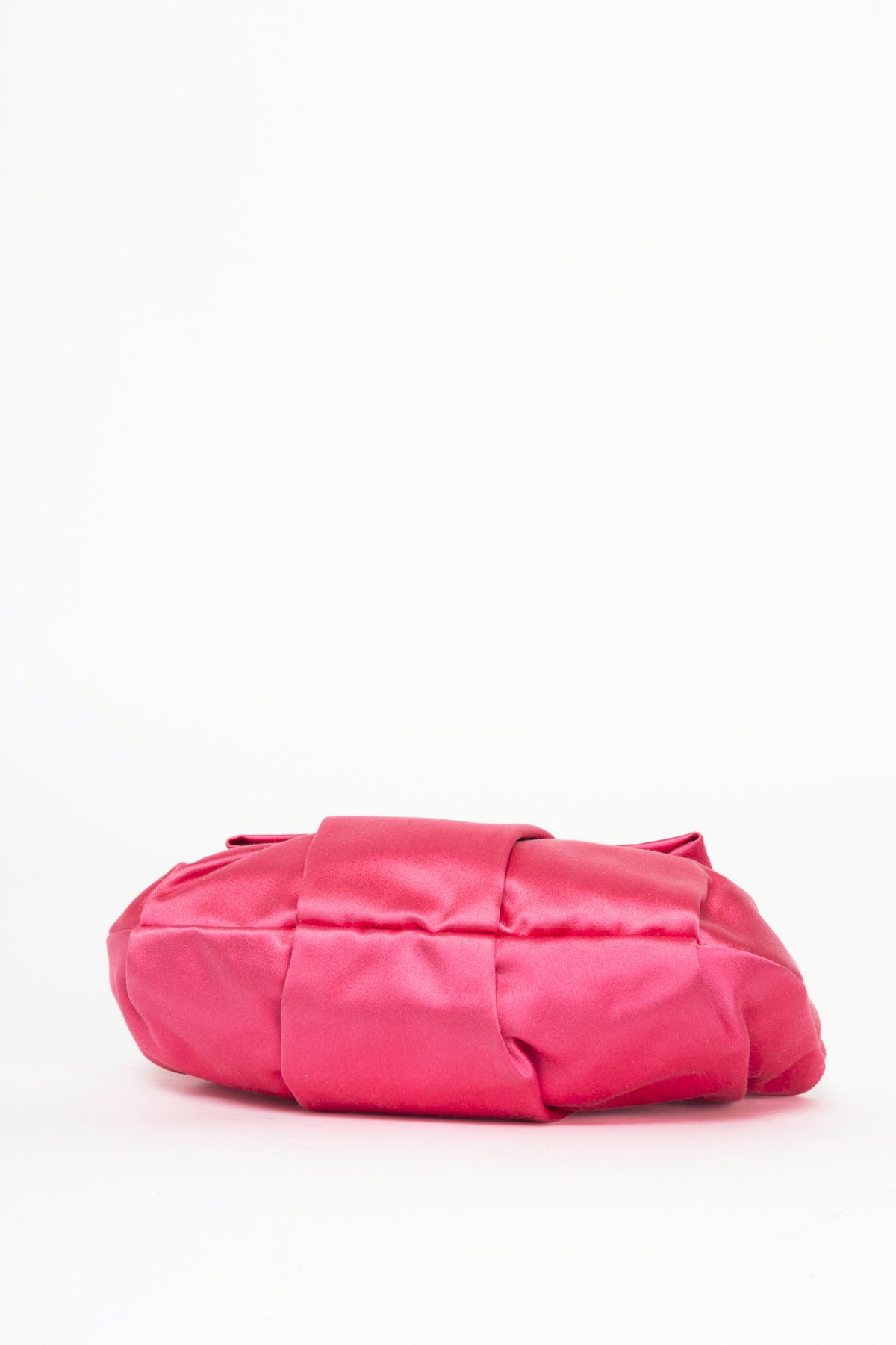 Prada Necessaire Fuxia Raso Bow Zip Wristlet