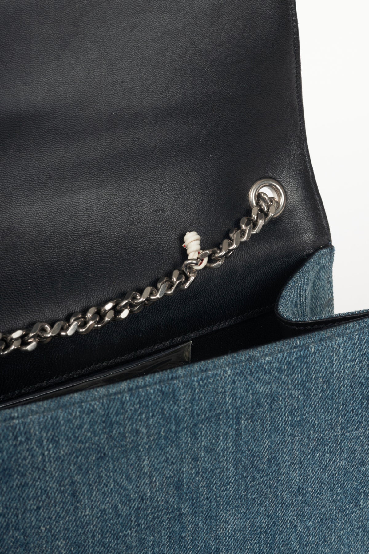 Saint Laurent Kate Medium Blue Denim YSL Monogramme Shoulder Bag