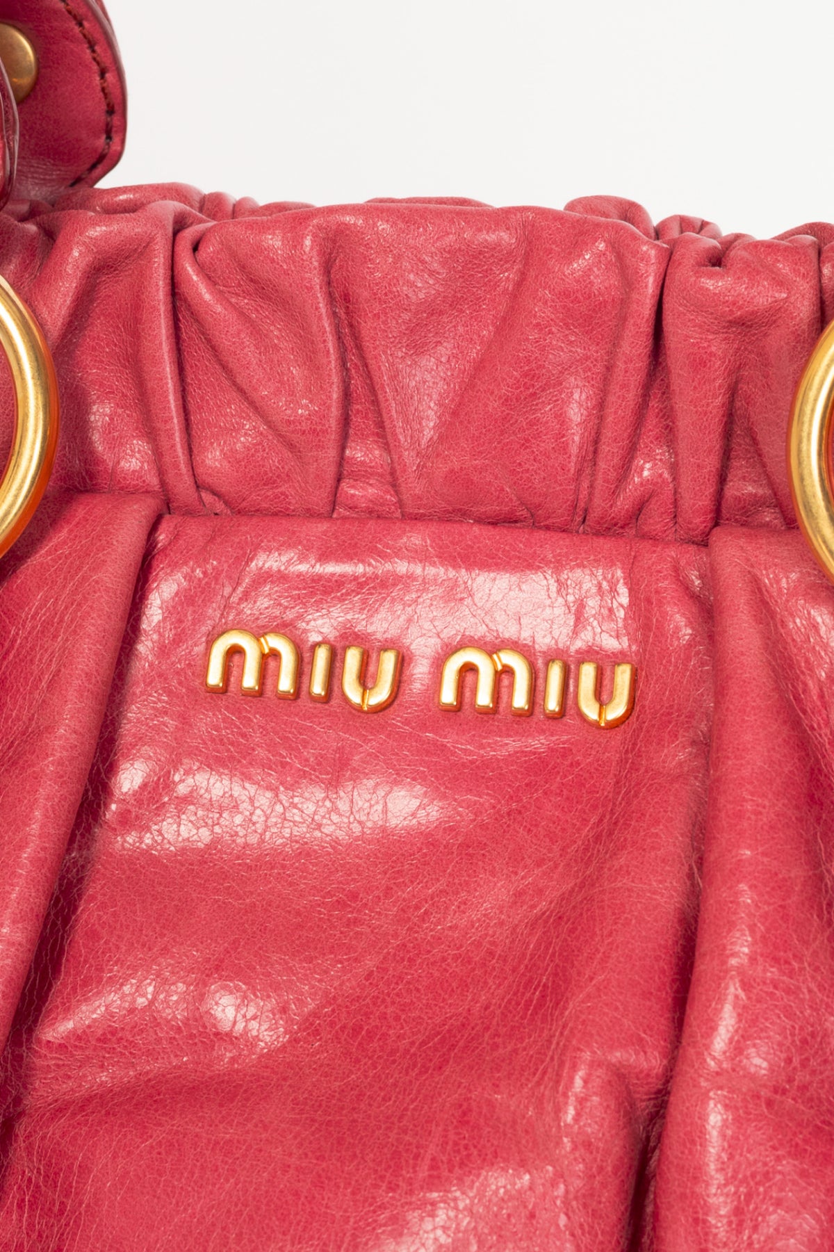 Miu Miu Pale Purple Drawstring Tie Satchel
