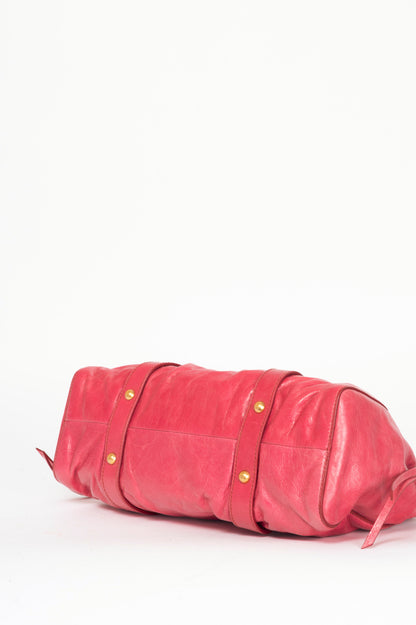 Miu Miu Pale Purple Drawstring Tie Satchel