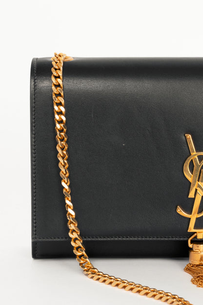 Saint Laurent Kate Medium Nero Leather YSL Monogramme Shoulder Bag