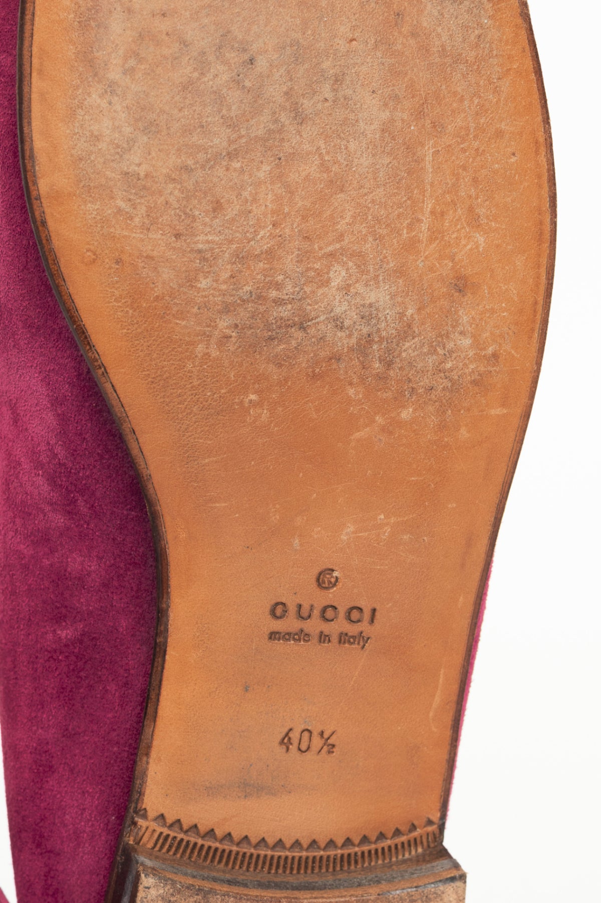 Gucci 1953 Fuchsia Suede Horsebit Loafers