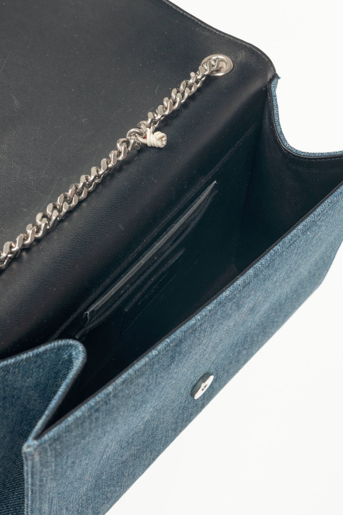 Saint Laurent Kate Medium Blue Denim YSL Monogramme Shoulder Bag