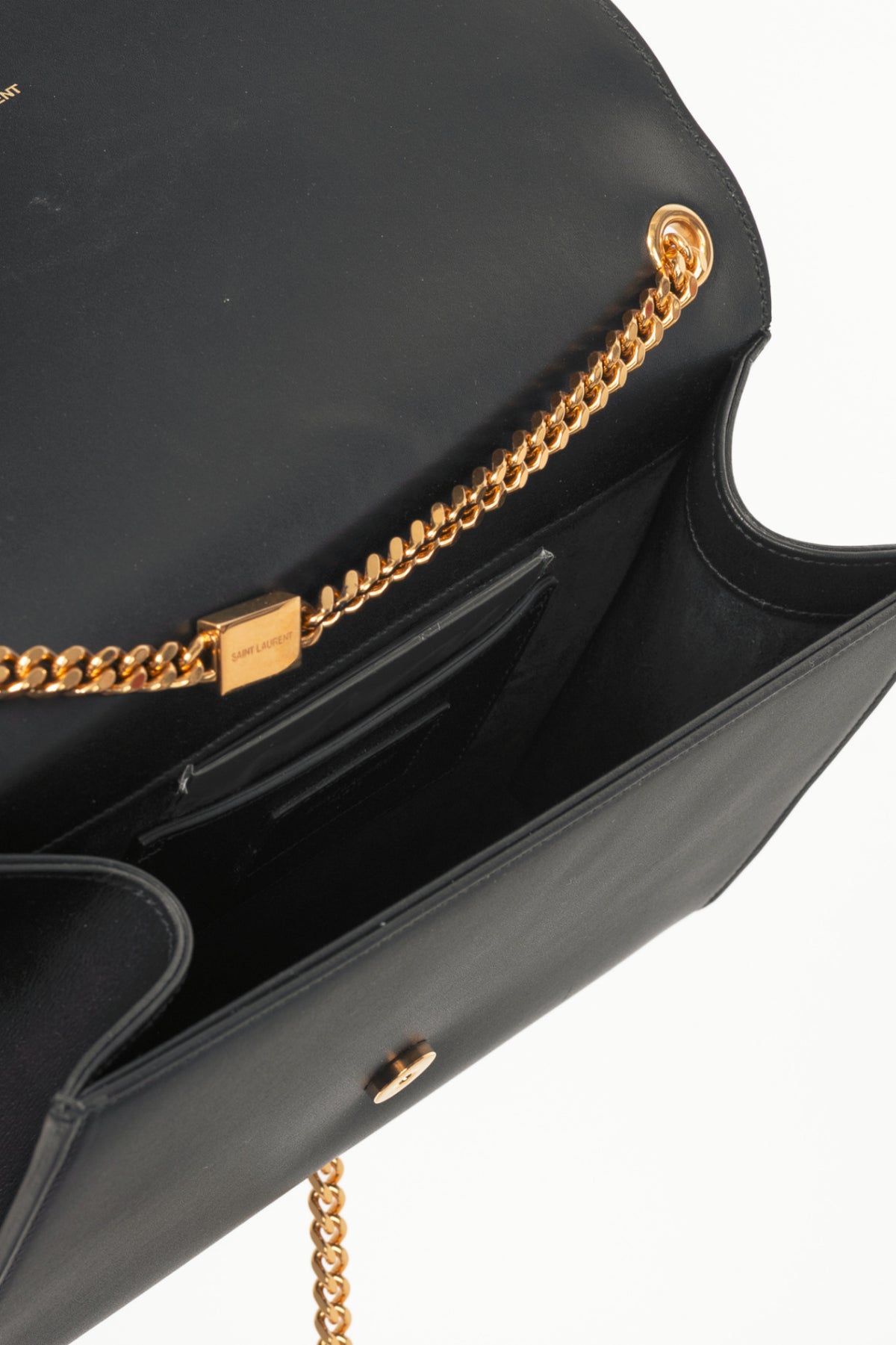 Saint Laurent Kate Medium Nero Leather YSL Monogramme Shoulder Bag