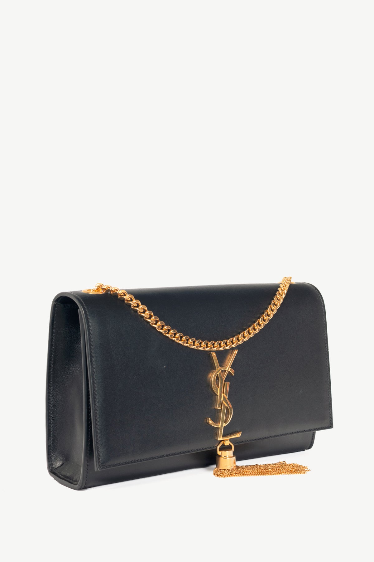 Saint Laurent Kate Medium Nero Leather YSL Monogramme Shoulder Bag
