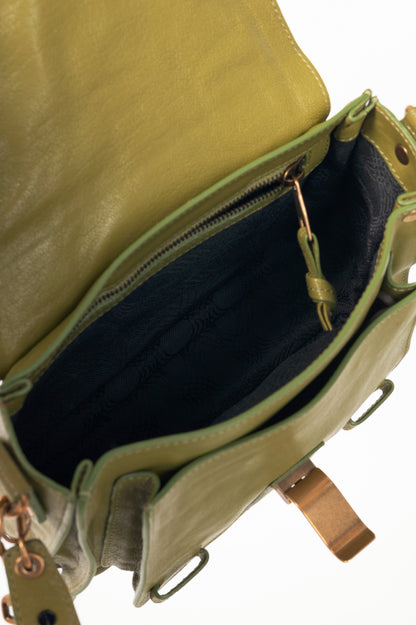 Proenza Schouler PS 1 Pouch Green Leather Crossbody
