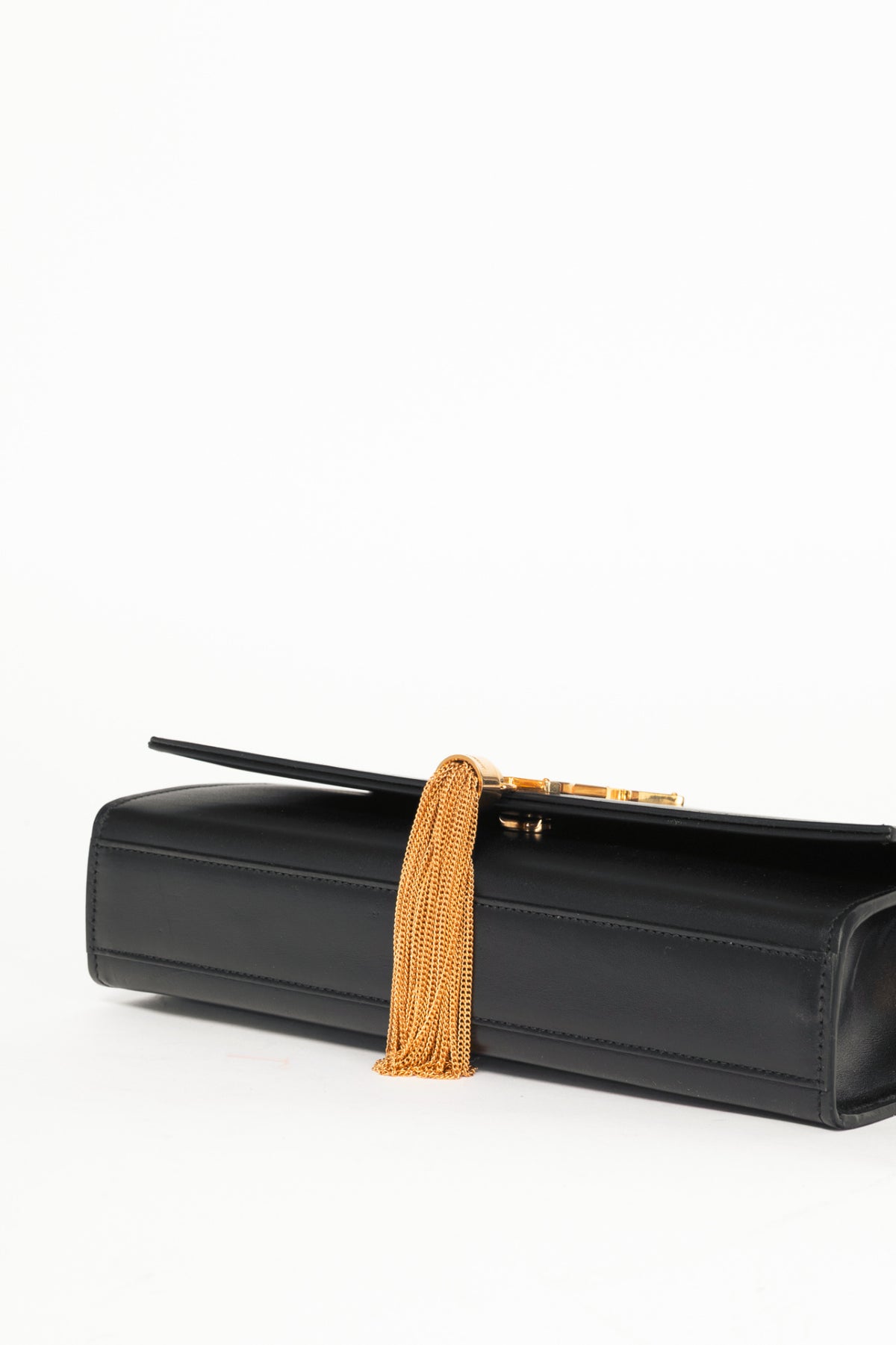 Saint Laurent Kate Medium Nero Leather YSL Monogramme Shoulder Bag