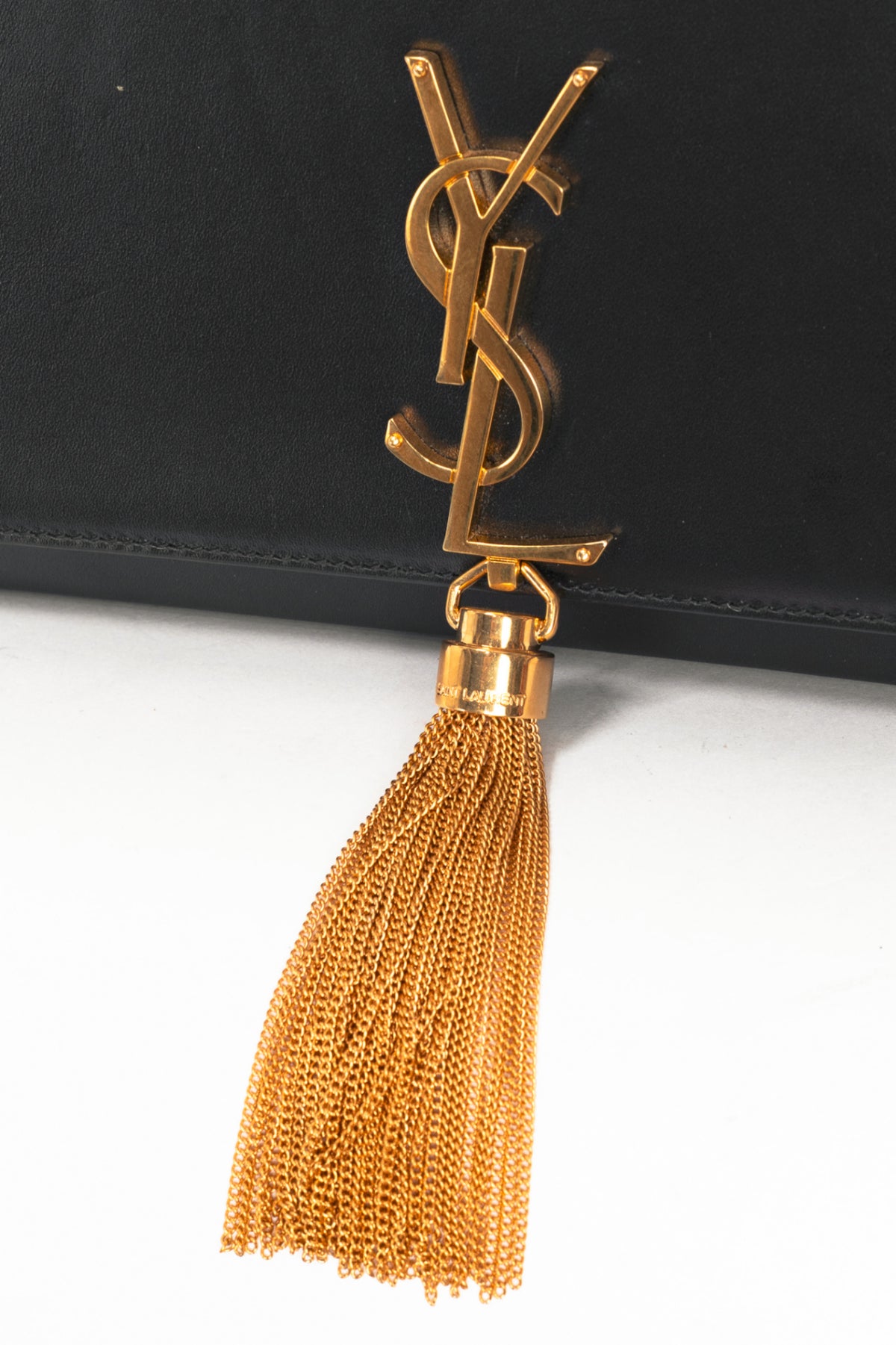 Saint Laurent Kate Medium Nero Leather YSL Monogramme Shoulder Bag