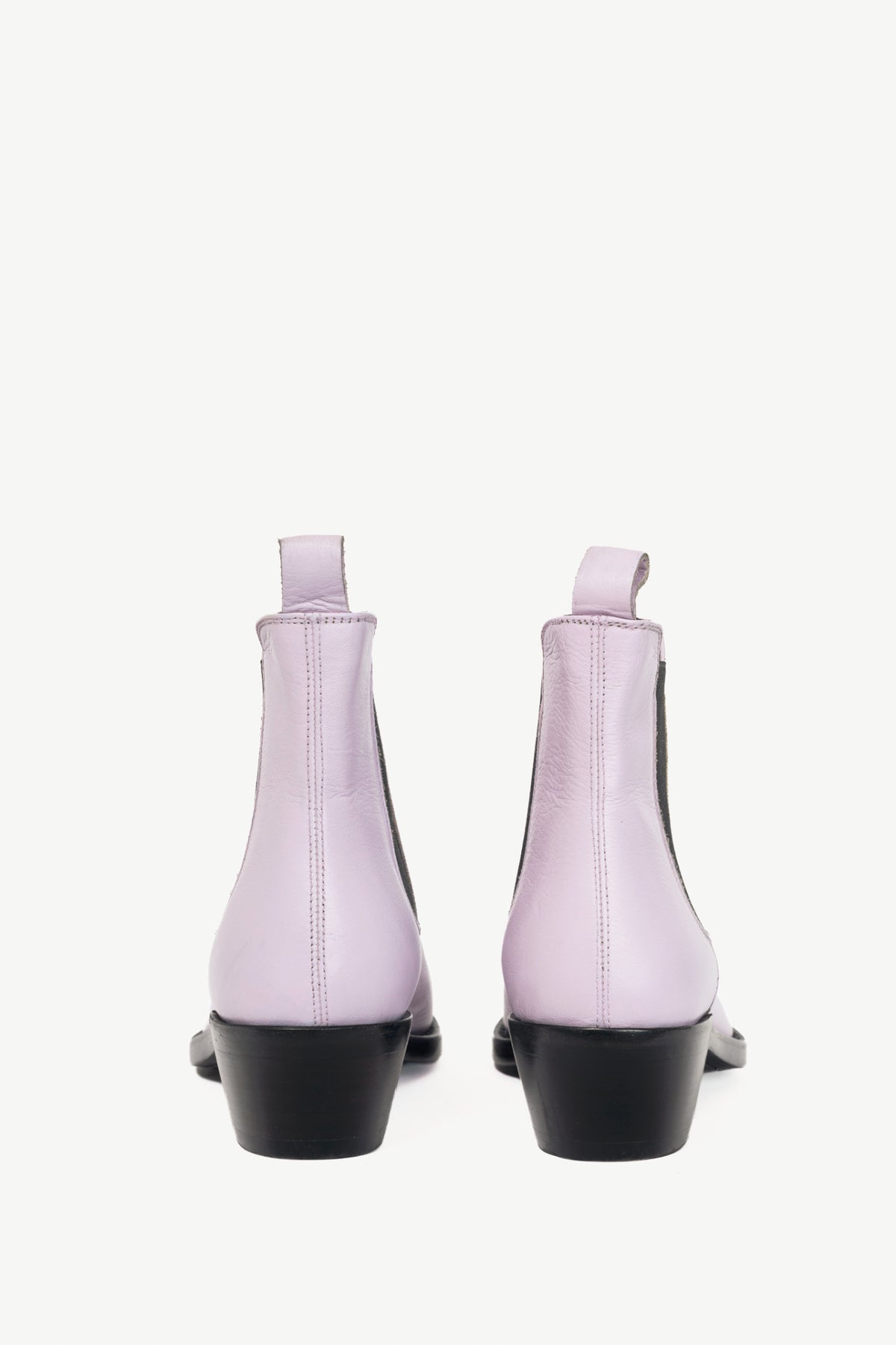 Calvin Klein 205W39NYC Claire Purple Leather Western Chelsea Boots
