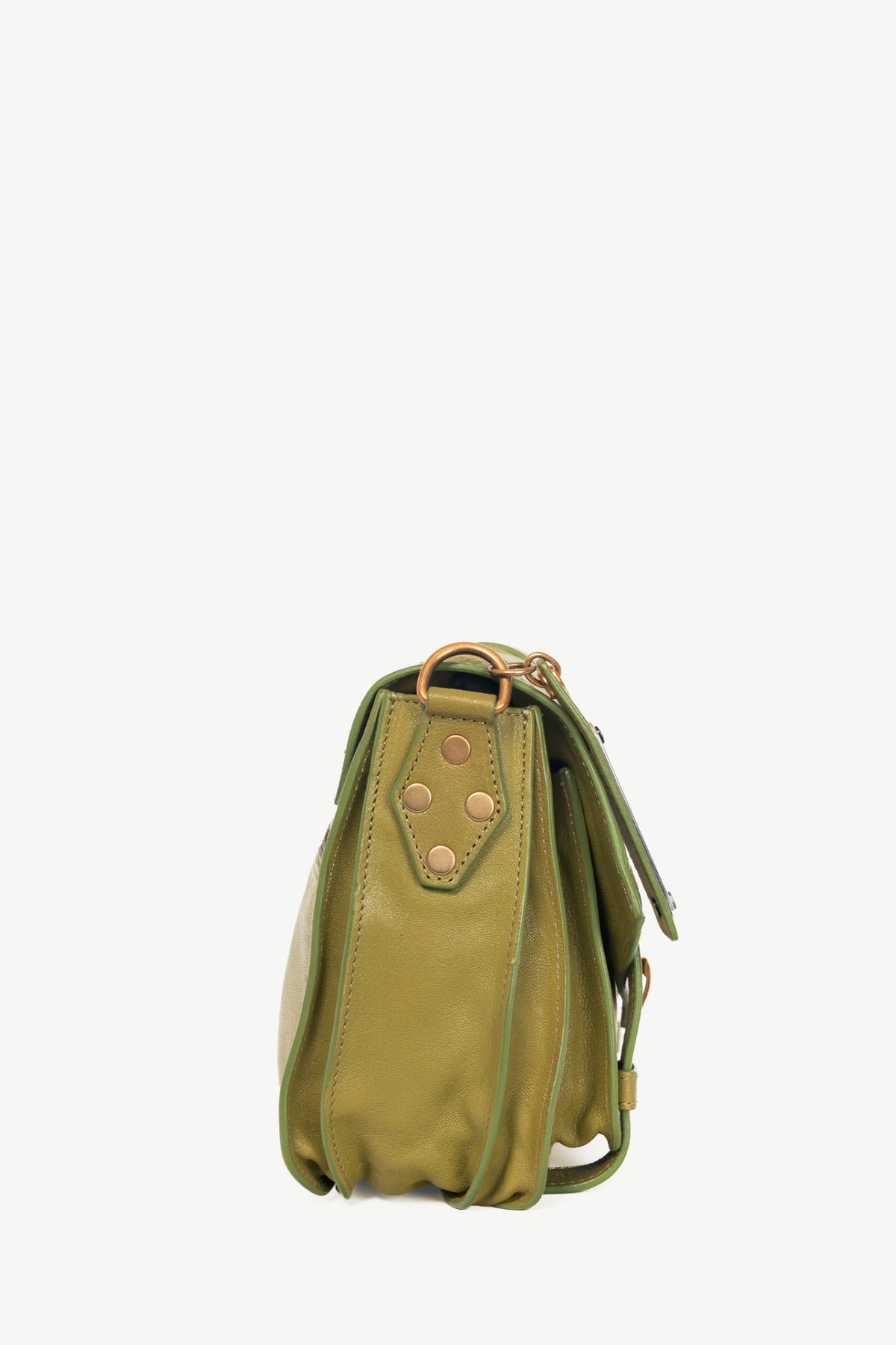 Proenza Schouler PS 1 Pouch Green Leather Crossbody