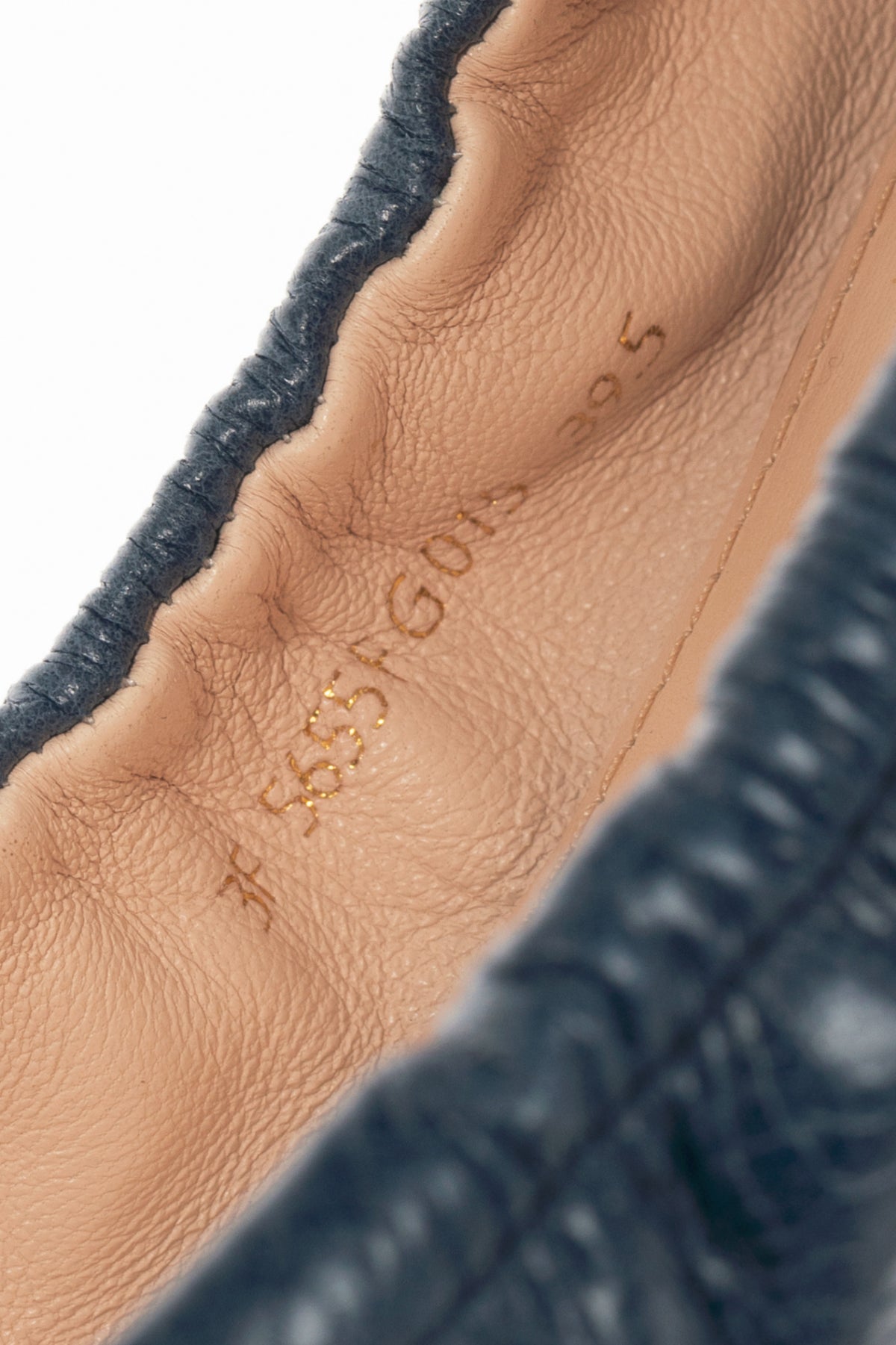 Prada AW13 Blue Leather Bow Scrunch Ballet Flats