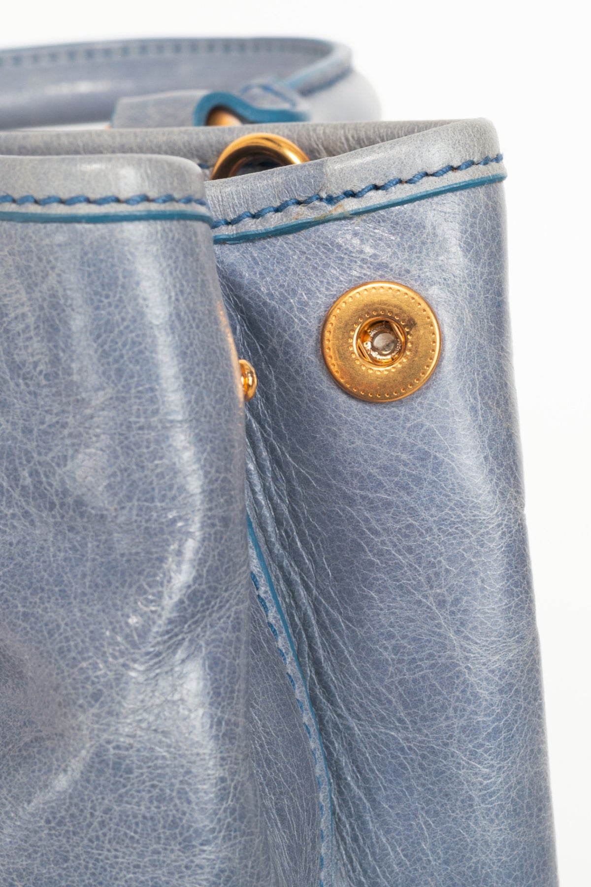 Miu Miu Bauletto Aperto Mare Vitello Shine Tote
