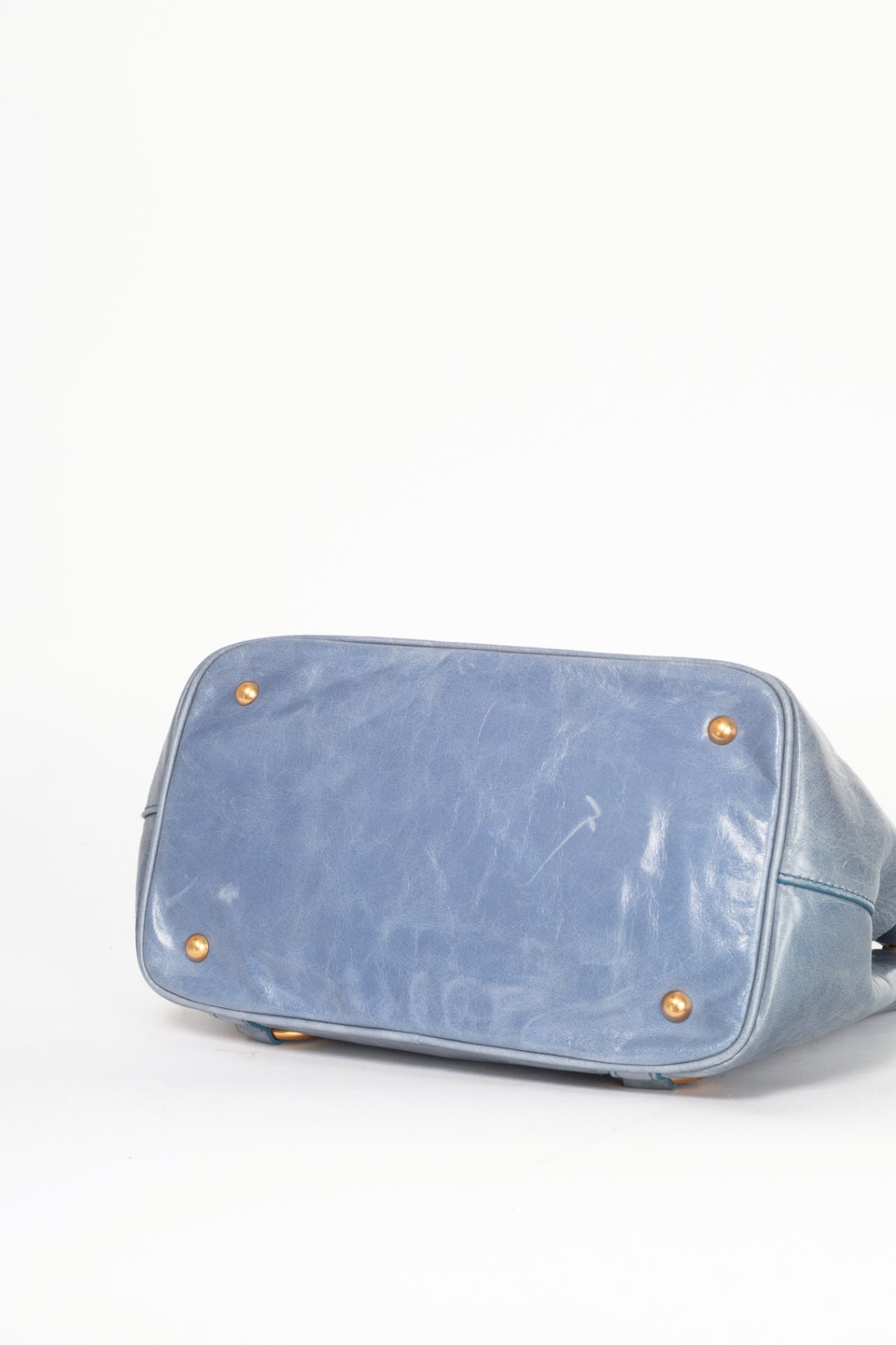 Miu Miu Bauletto Aperto Mare Vitello Shine Tote