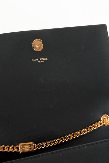 Saint Laurent Kate Medium Nero Leather YSL Monogramme Shoulder Bag